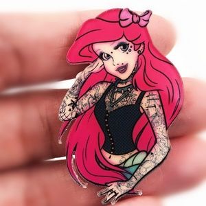 Punk Rock Ariel Acrylic Pin Muriel